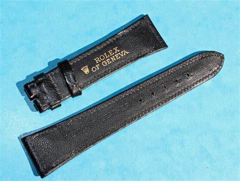 rolex with black leather band|genuine rolex watch bands.